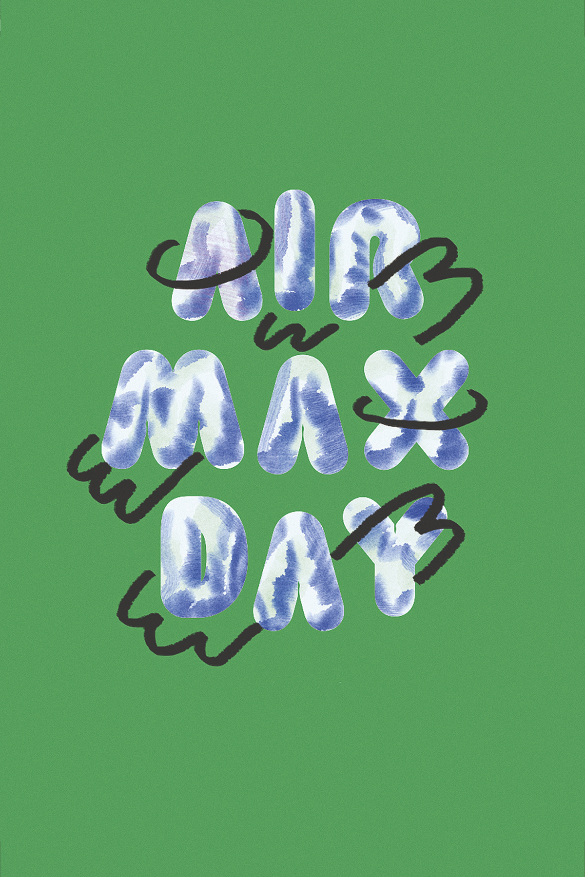 air max bubble letters