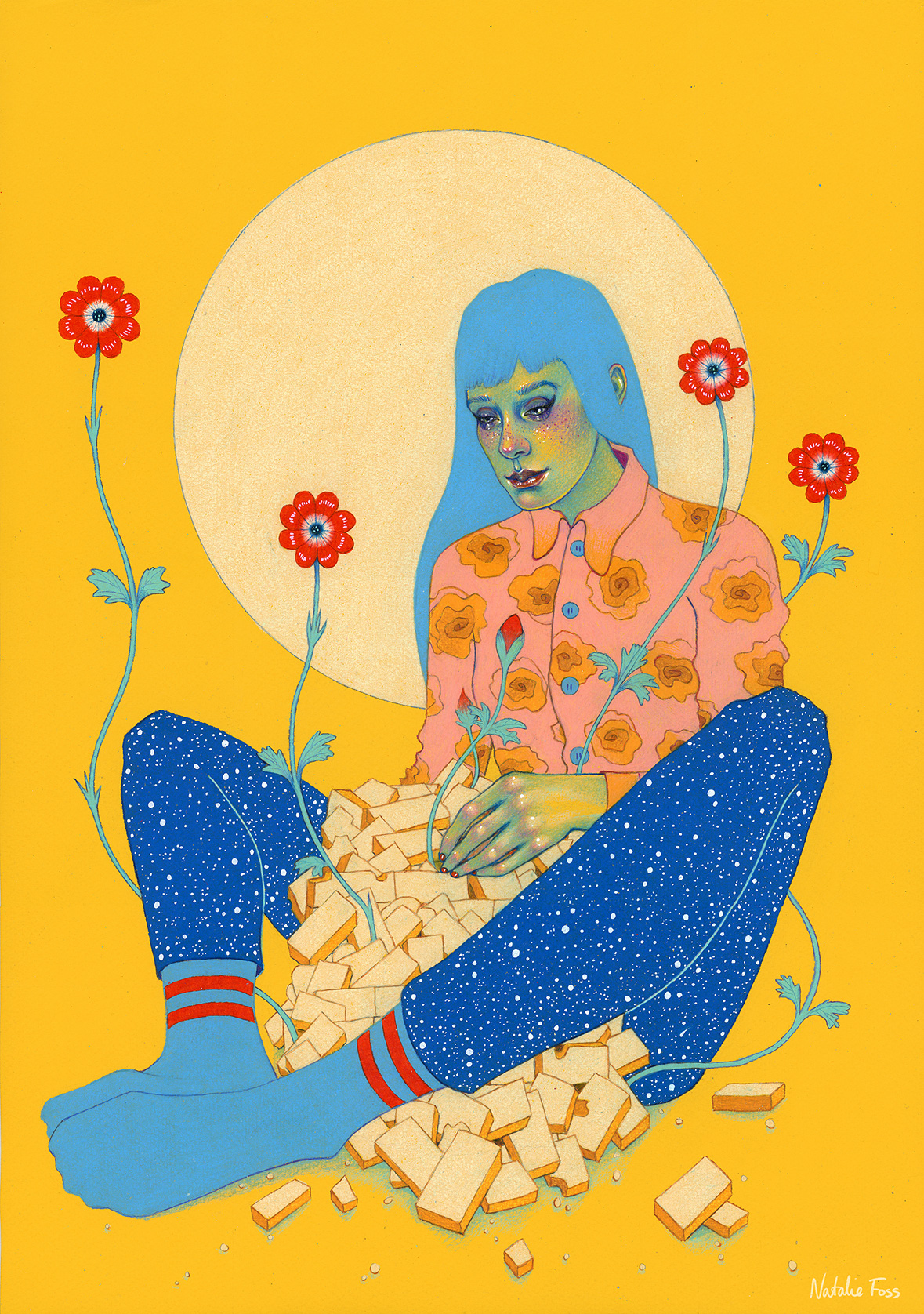 Natalie Foss On Her Mystical 70s inspired Illustrations