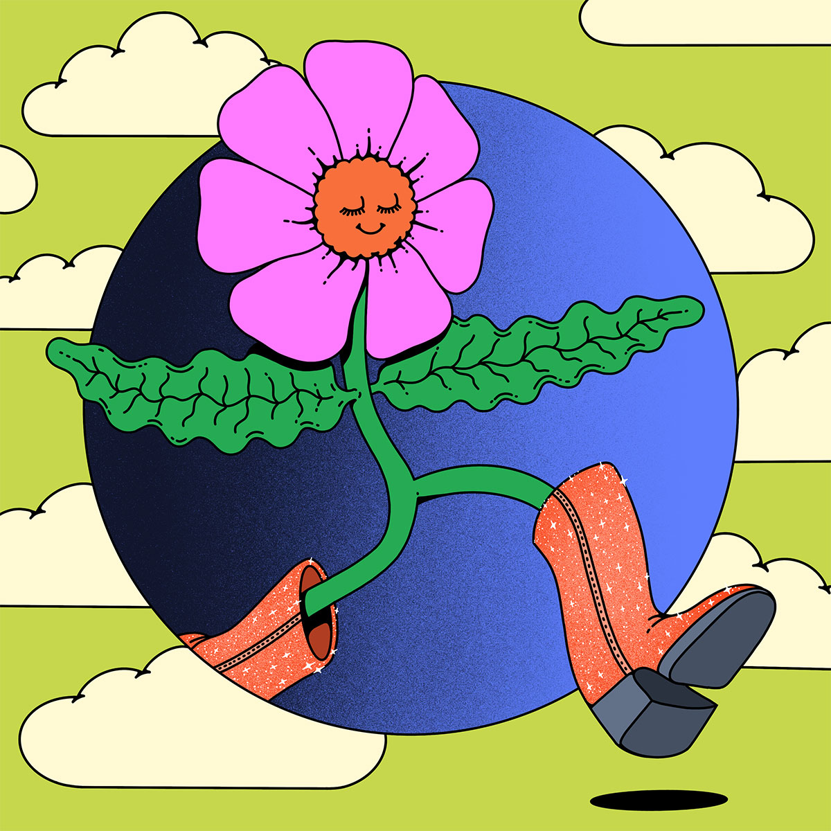 Lauren Martin’s groovy illustrations add lightness to the world