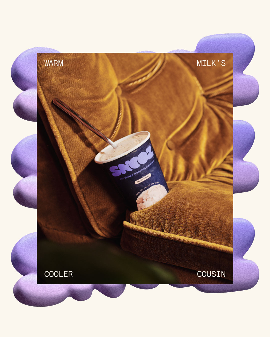 Night-time ice cream brand Snooz launches with suitably dreamy identity